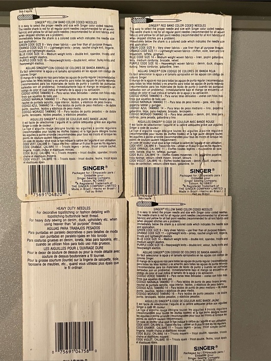 SINGER Style 2020 2045 Sewing Machine Needles Lot Regular Ball Point Heavy Duty - Picture 5 of 9